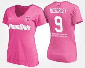 #9 Trace McSorley Name and Number PSU With Message Women's Pink T-Shirt 989629-590