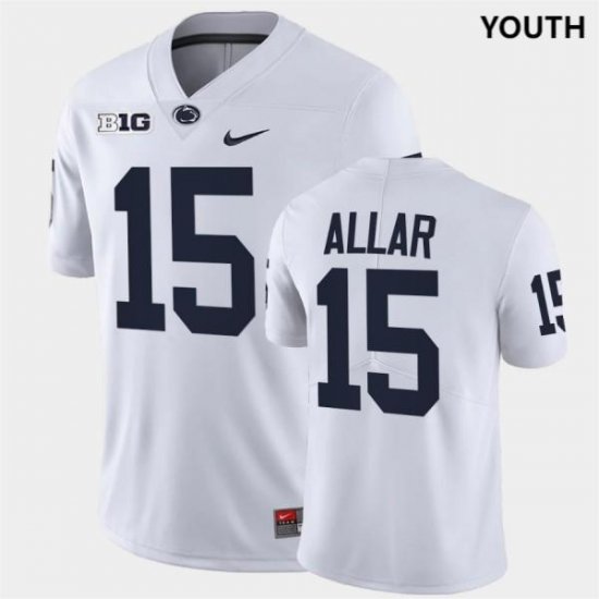 #15 Drew Allar Penn State Nittany Lions Football Youth White Jersey 588634-262