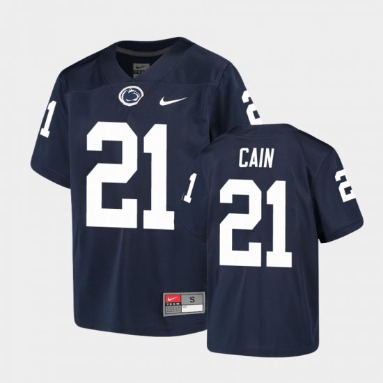 #21 Noah Cain Alumni Nittany Lions Youth Navy Jersey 965945-235