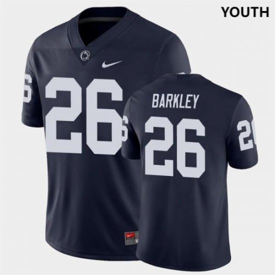 #26 Saquon Barkley Penn State Football Youth Navy Jersey 420858-868