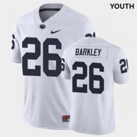 #26 Saquon Barkley Nittany Lions Football Youth White Jersey 470159-527